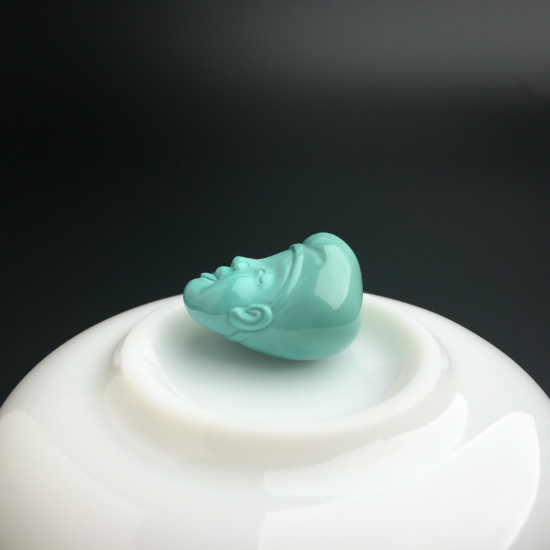 湖北绿松石童子吊坠-红掌柜