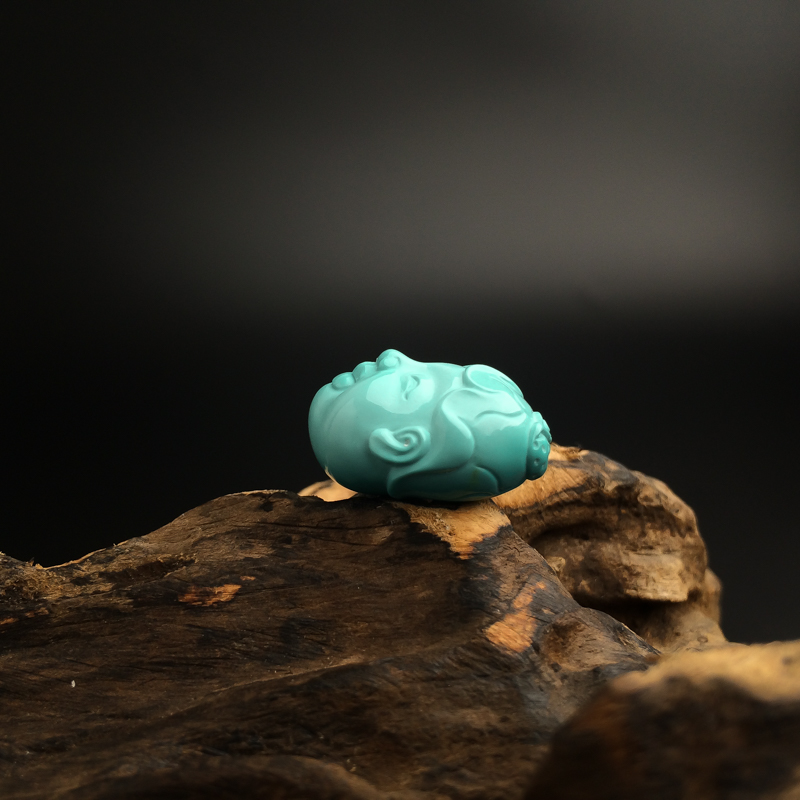 湖北绿松石童子吊坠-红掌柜