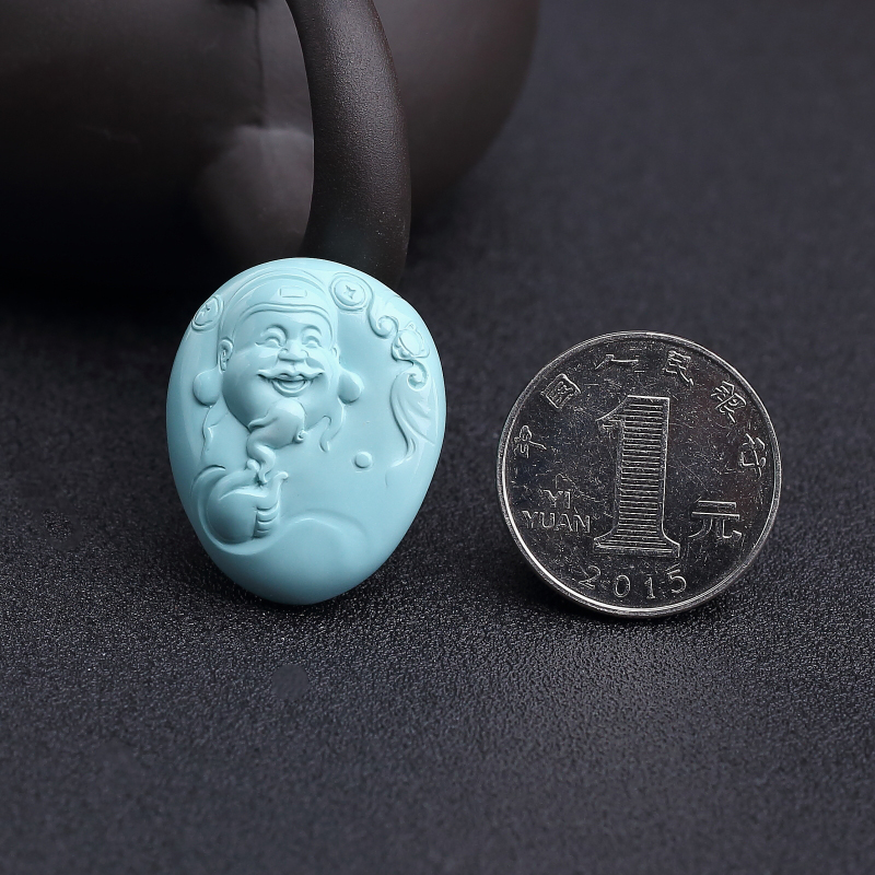 湖北绿松石财神吊坠-红掌柜