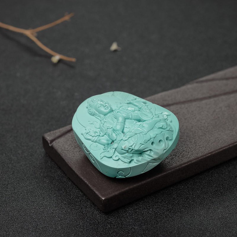 绿松石四臂观音吊坠-红掌柜