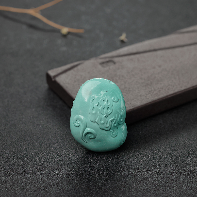绿松石不动明王吊坠-红掌柜