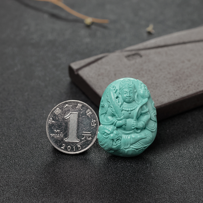 绿松石不动明王吊坠-红掌柜