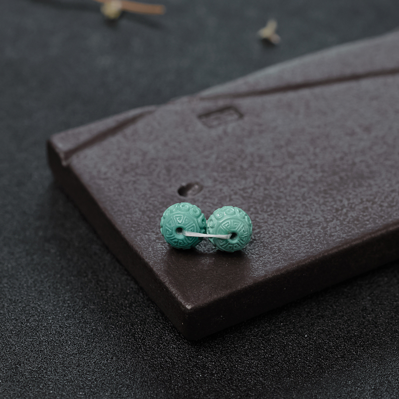 绿松石回纹对珠-红掌柜