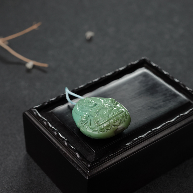 绿松石绿度母吊坠-红掌柜