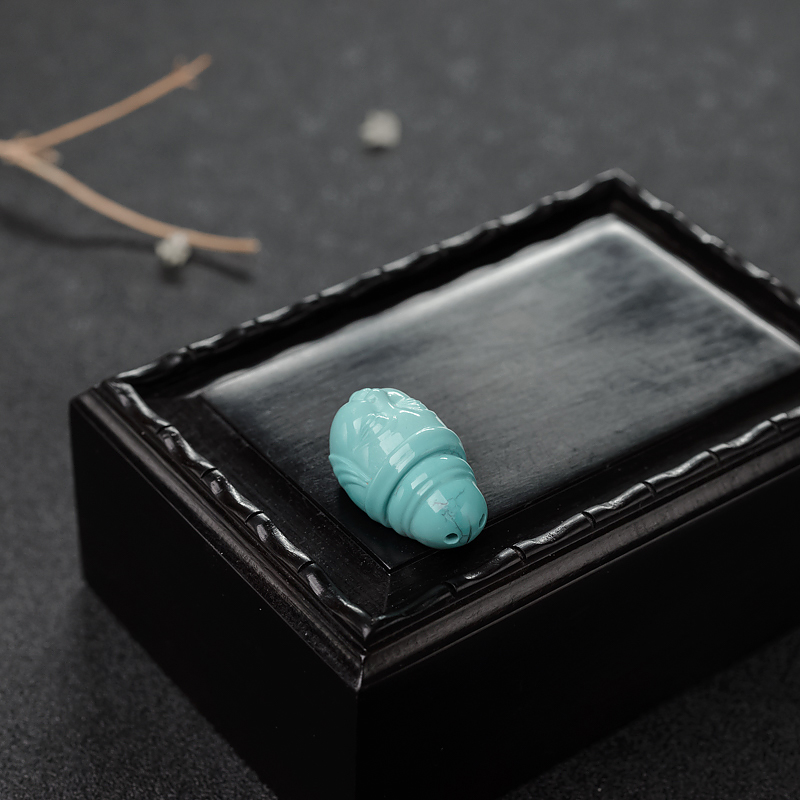 绿松石童子戒面-红掌柜