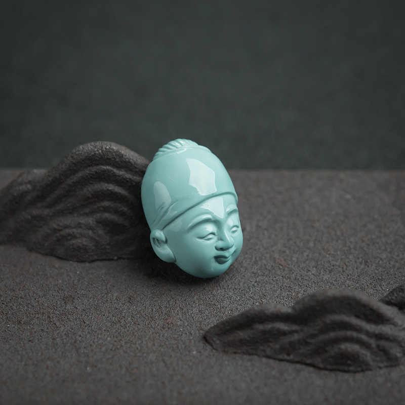 湖北绿松石童子吊坠-红掌柜