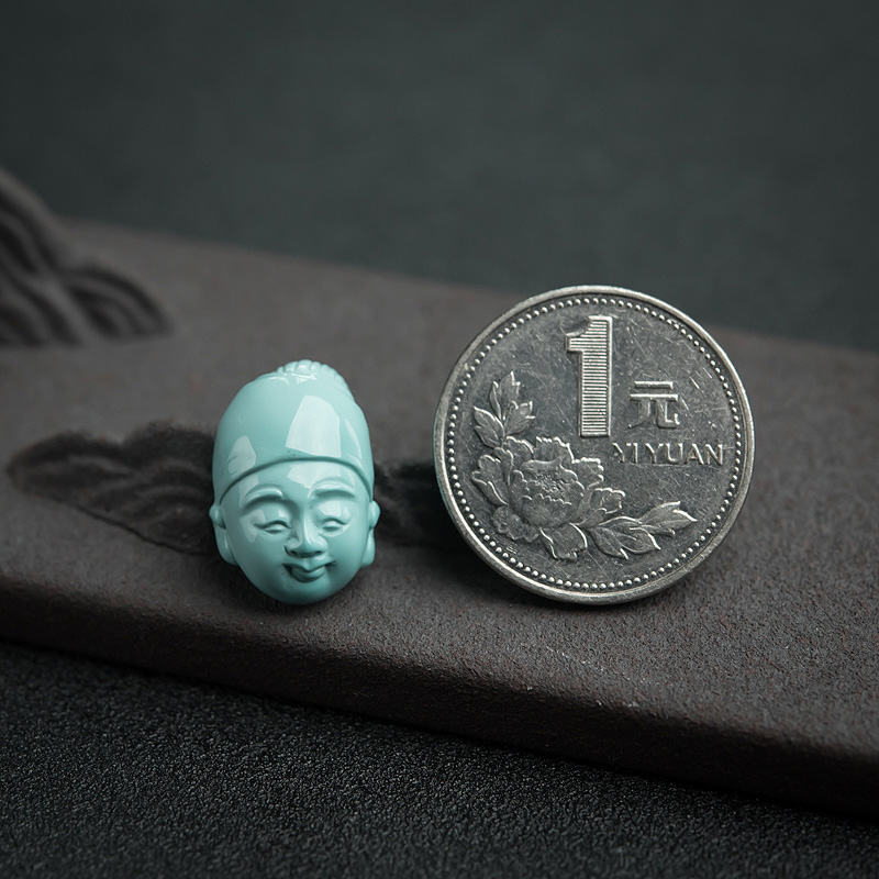 湖北绿松石童子吊坠-红掌柜