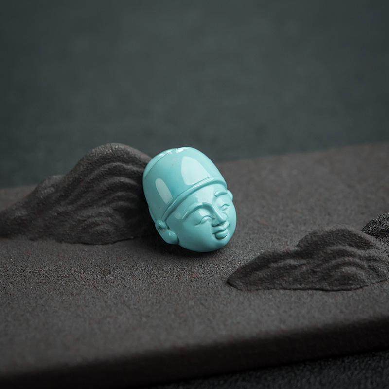湖北绿松石童子吊坠-红掌柜