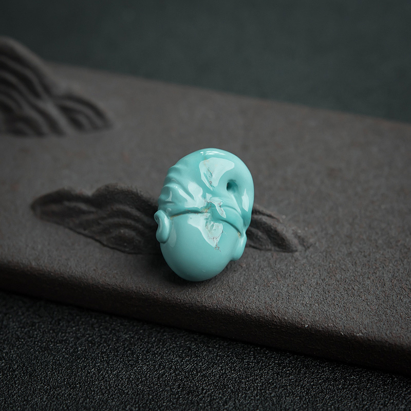 绿松石童子吊坠-红掌柜