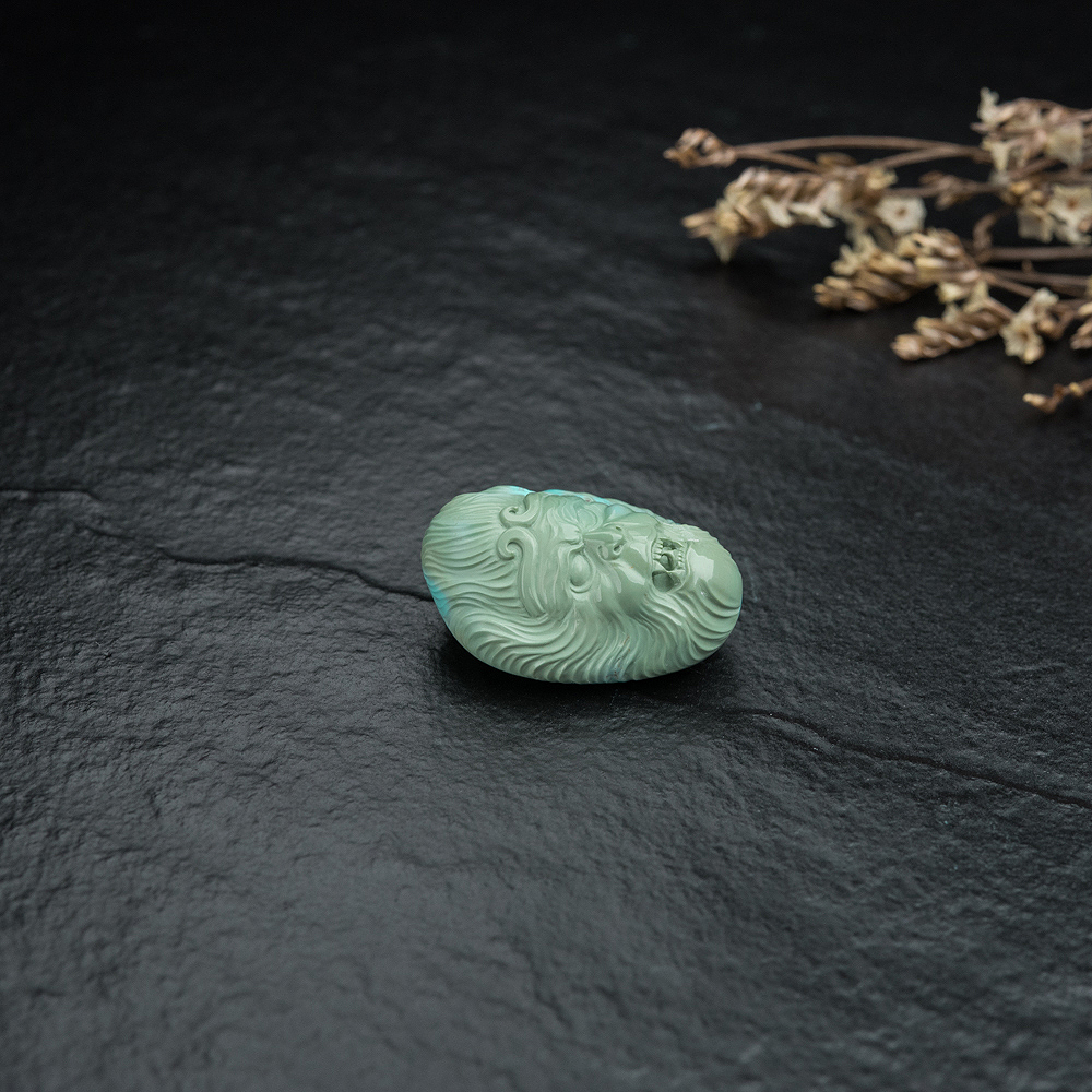 天然绿松石孙悟空吊坠-红掌柜