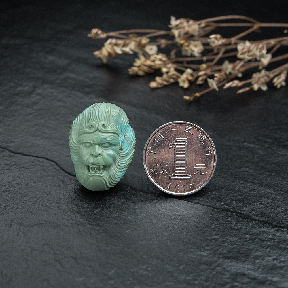 蓝绿绿松石孙悟空挂坠-红掌柜