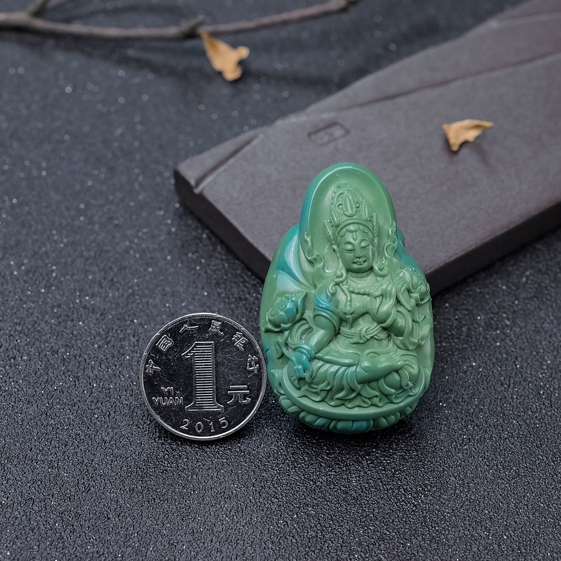 绿松石度母吊坠-红掌柜