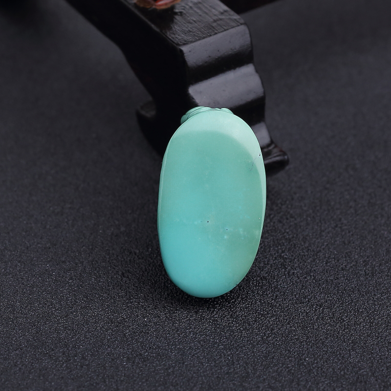 天然高瓷铁线蓝绿绿松石龙头吊坠-红掌柜