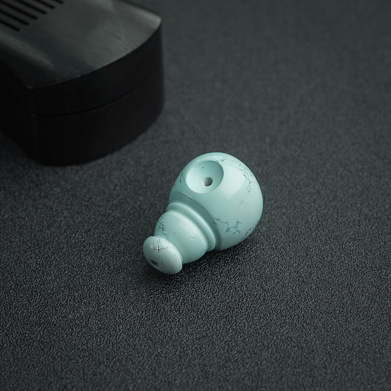 湖北天然高瓷铁线绿松石三通-红掌柜