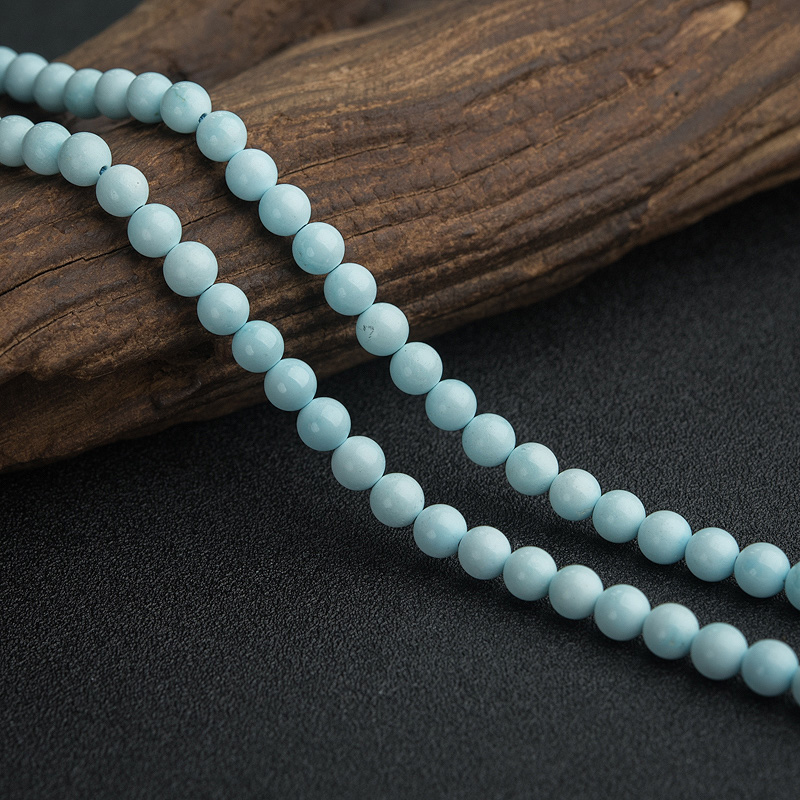 中高瓷铁线浅蓝绿松石108佛珠