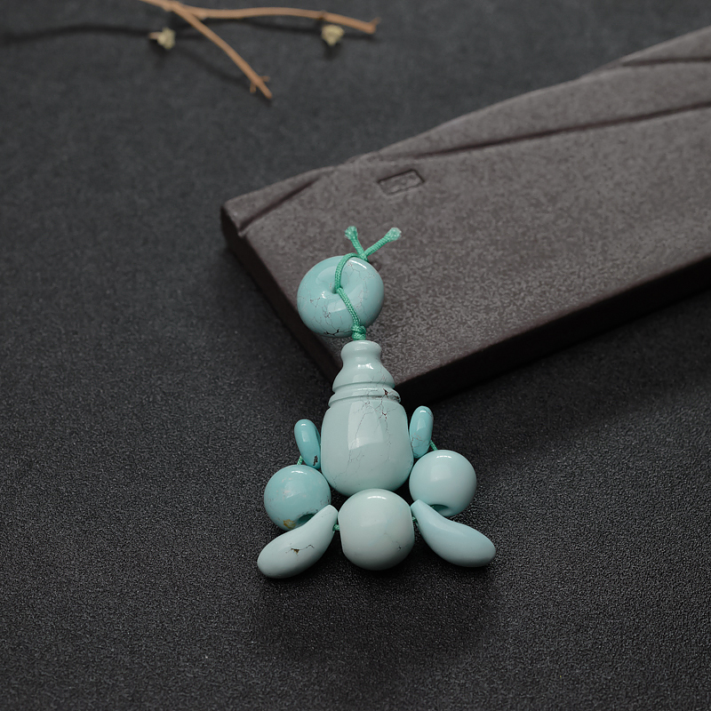 中高瓷铁线浅蓝绿松石配件套装-红掌柜