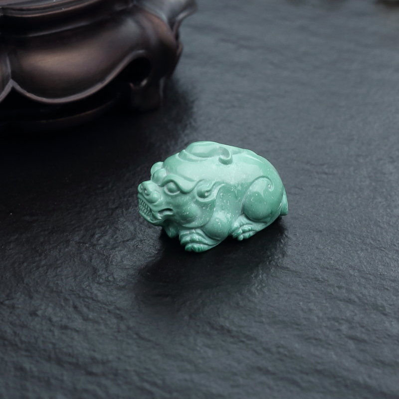 高瓷绿松石貔貅吊坠-红掌柜