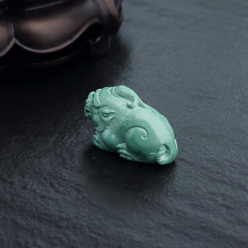 高瓷蓝绿绿松石吊坠-红掌柜