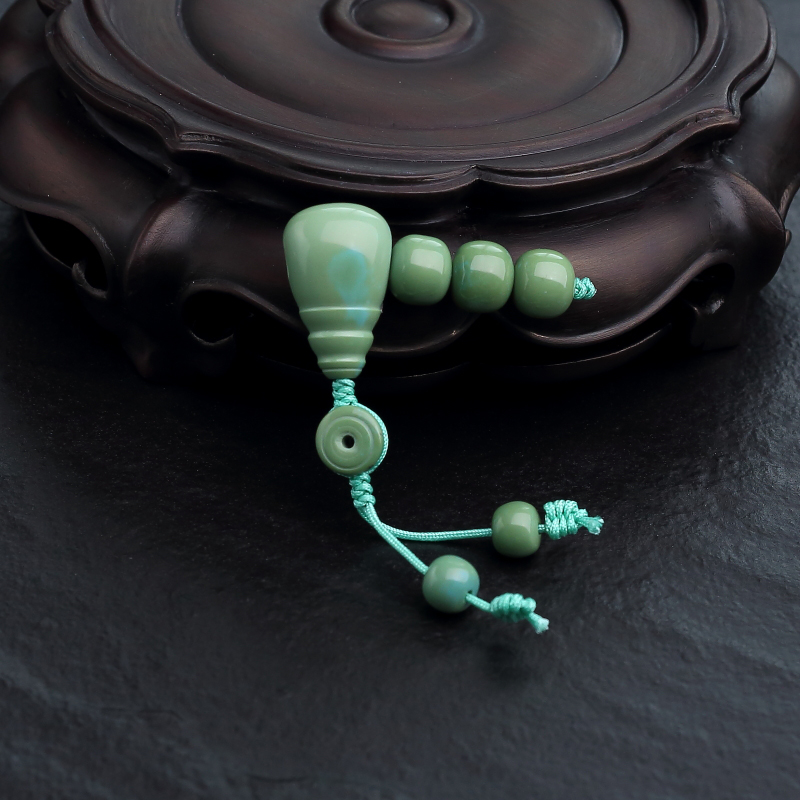 高瓷绿色绿松石配件套装-红掌柜
