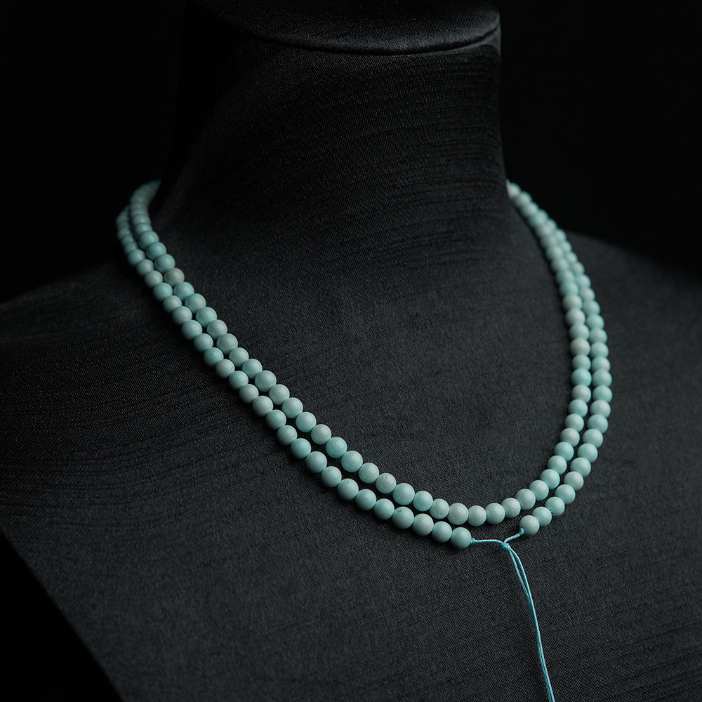 浅蓝绿松石长链-红掌柜