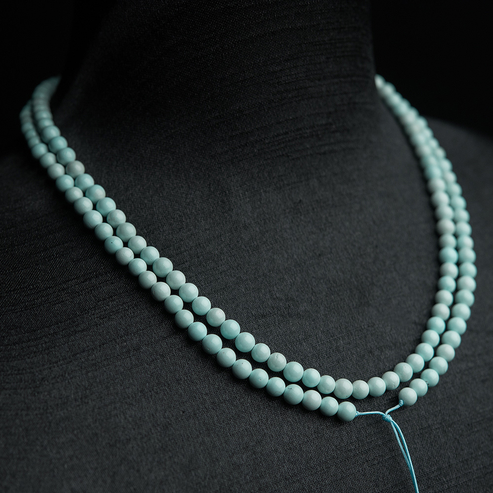 中高瓷铁线绿松石长链-红掌柜