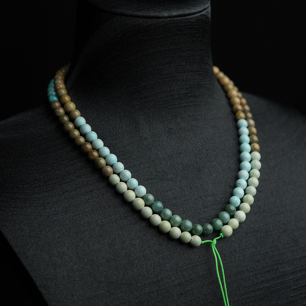 俏色绿松石长链-红掌柜