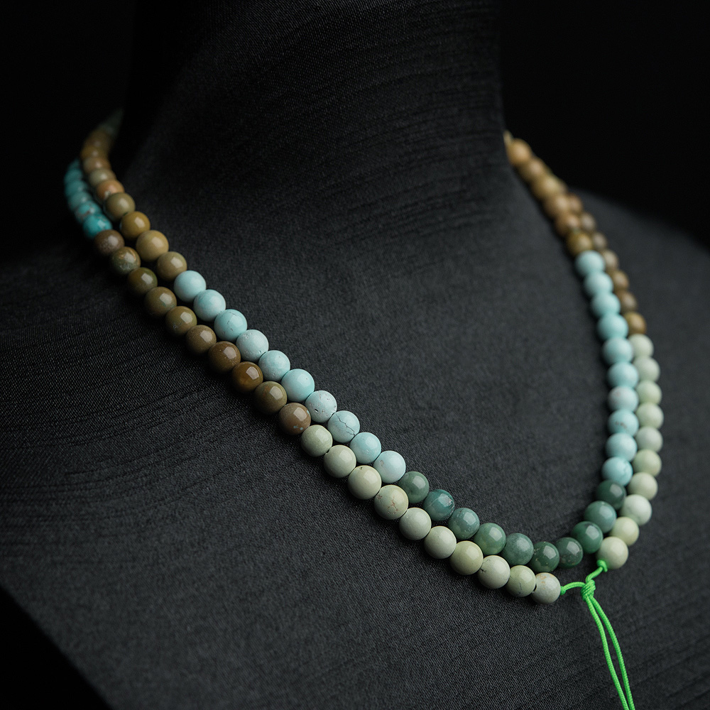 中高瓷铁线绿松石长链-红掌柜