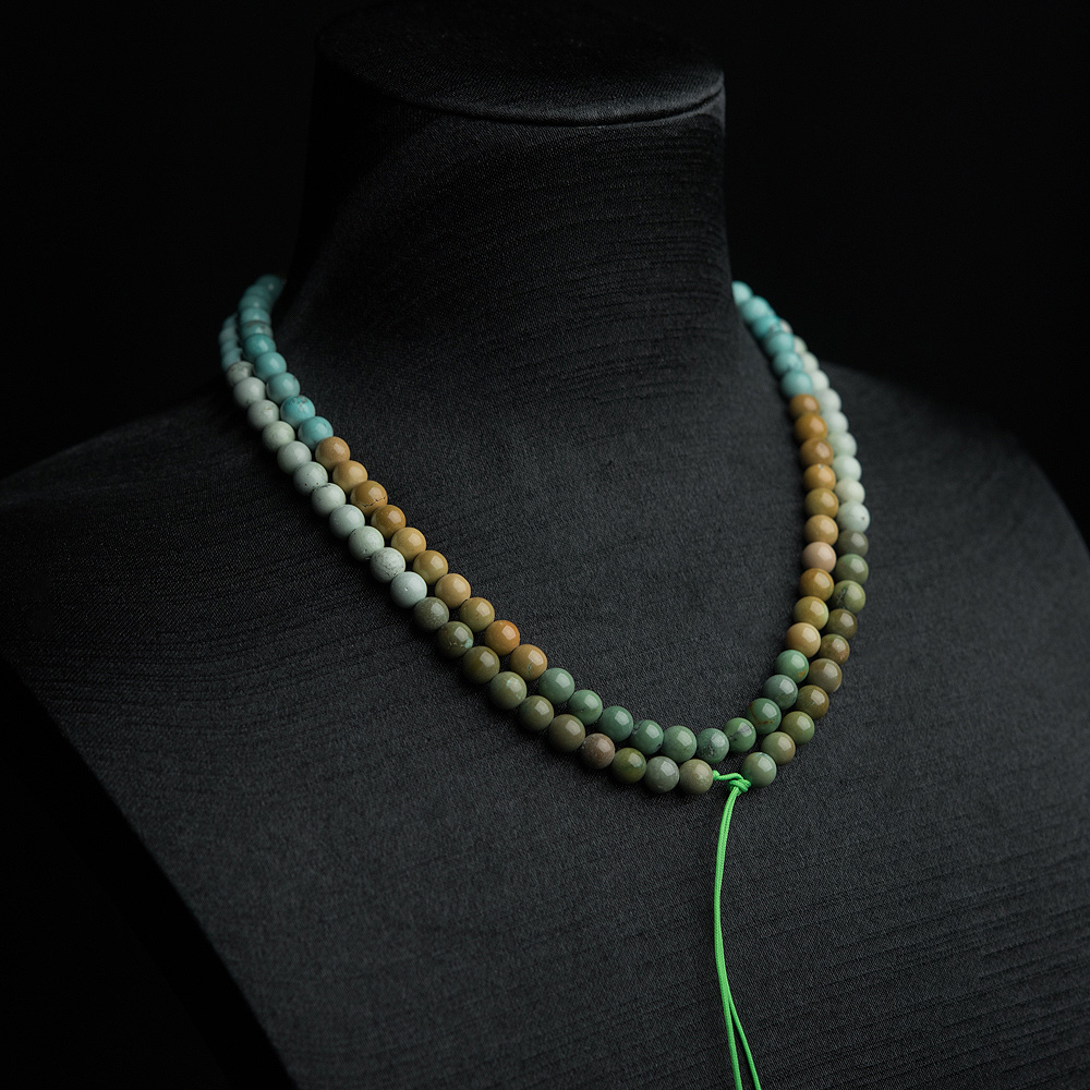 俏色绿松石长链-红掌柜 