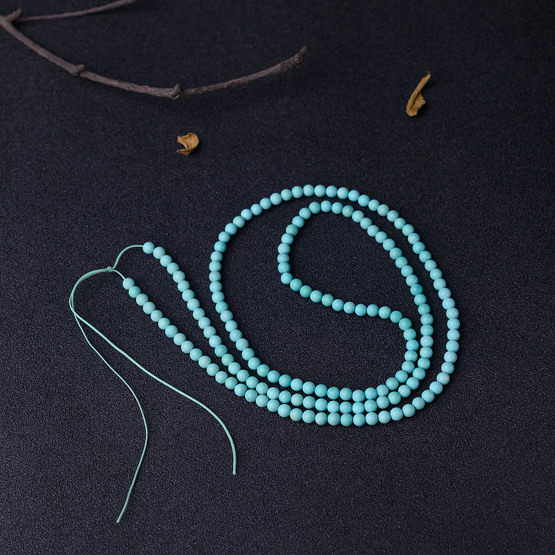 中高瓷浅蓝绿松石珠链-红掌柜