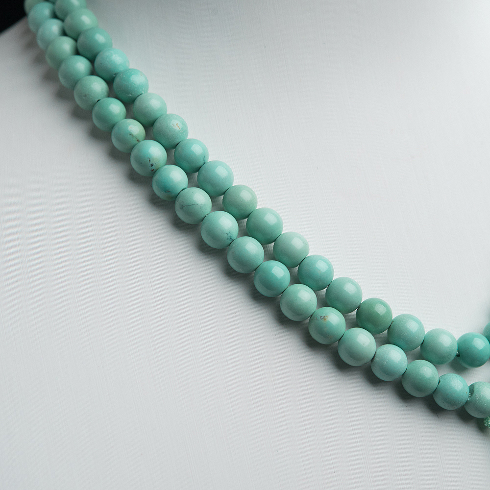 天然绿松石珠链-红掌柜
