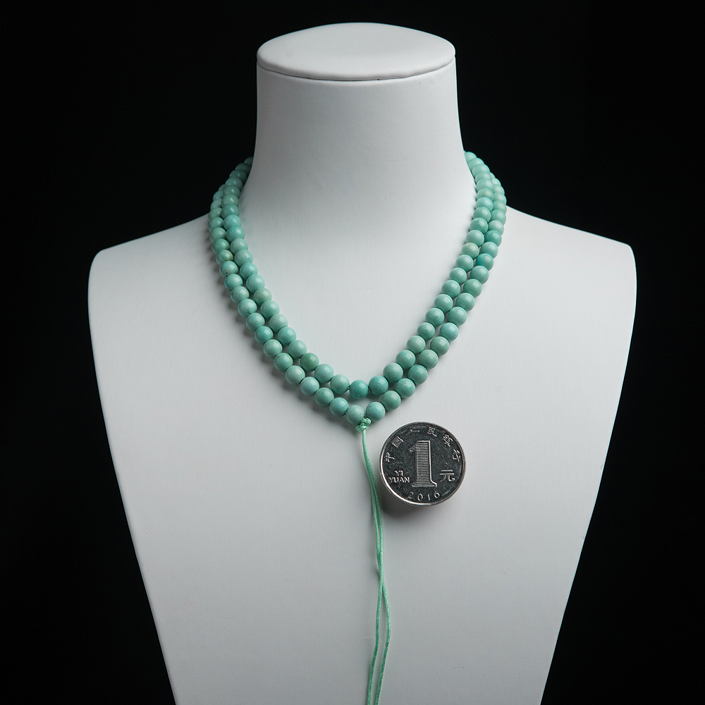 湖北天然绿松石珠链-红掌柜