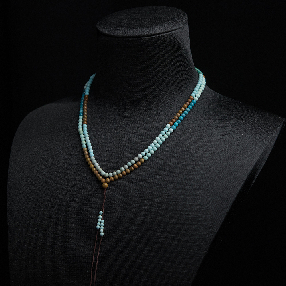 俏色绿松石珠链-红掌柜