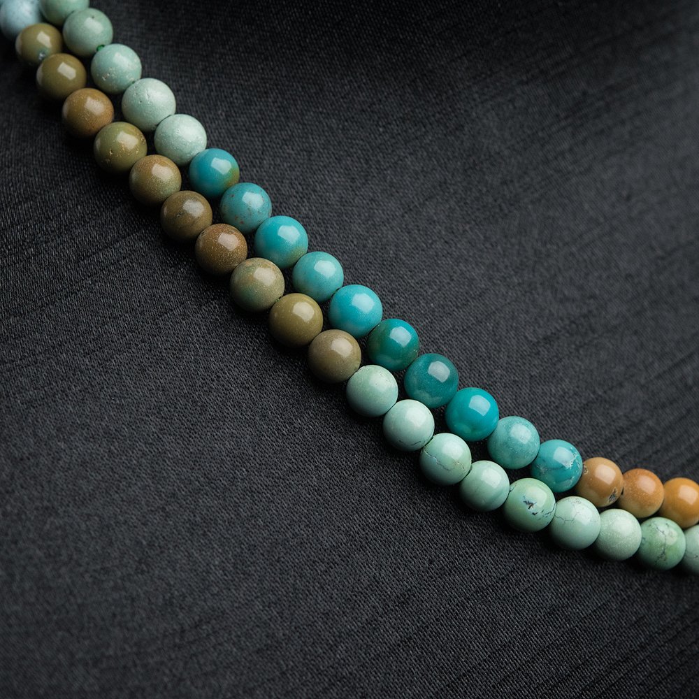 天然绿松石珠链-红掌柜
