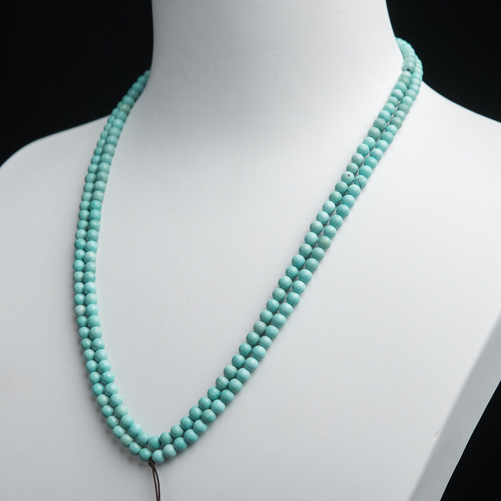 中高瓷铁线绿松石珠链-红掌柜
