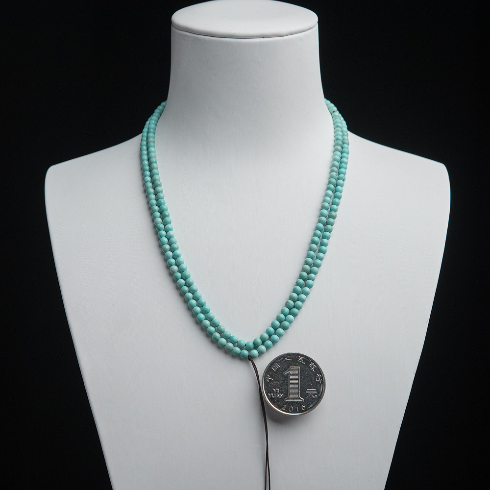 天然绿松石珠链-红掌柜