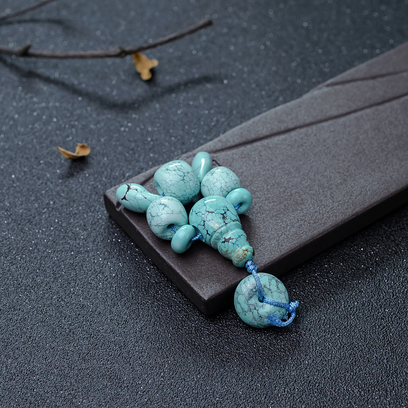 高瓷乌兰花蓝绿松石套装-红掌柜