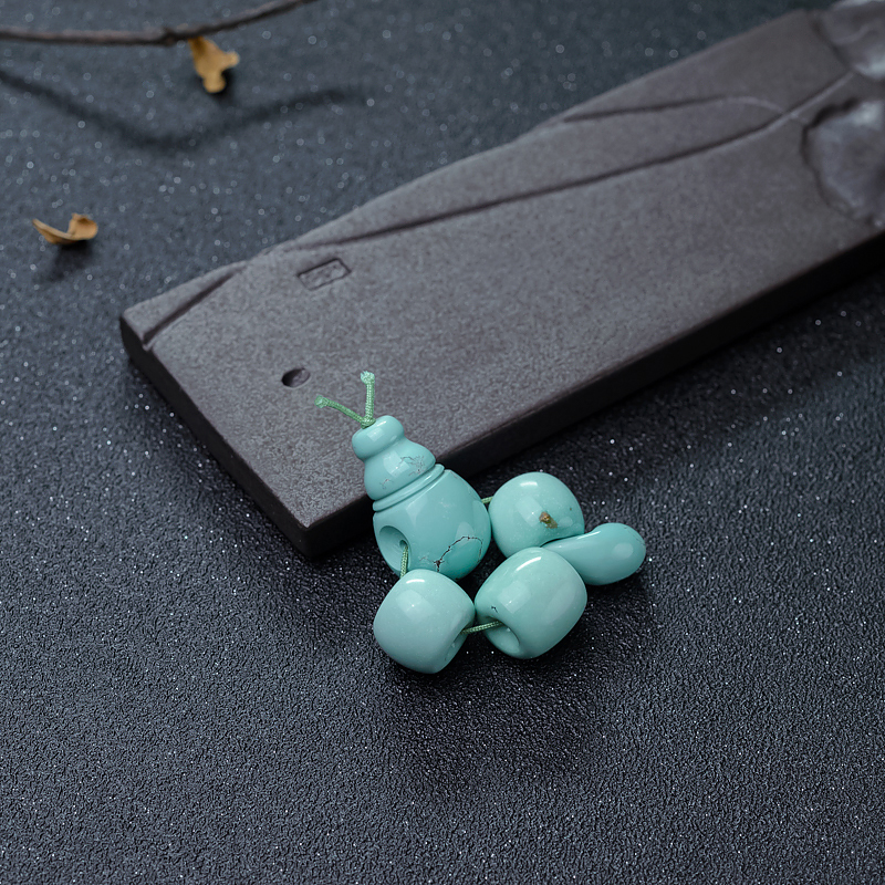 高瓷蓝绿绿松石配件套装-红掌柜