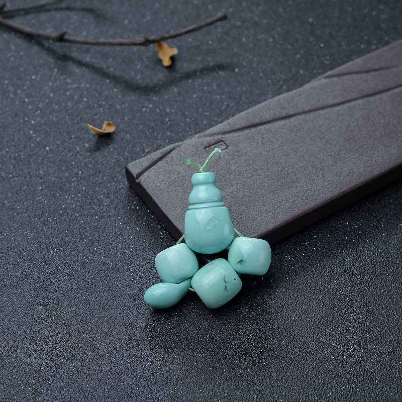 高瓷铁线绿松石配件套装-红掌柜