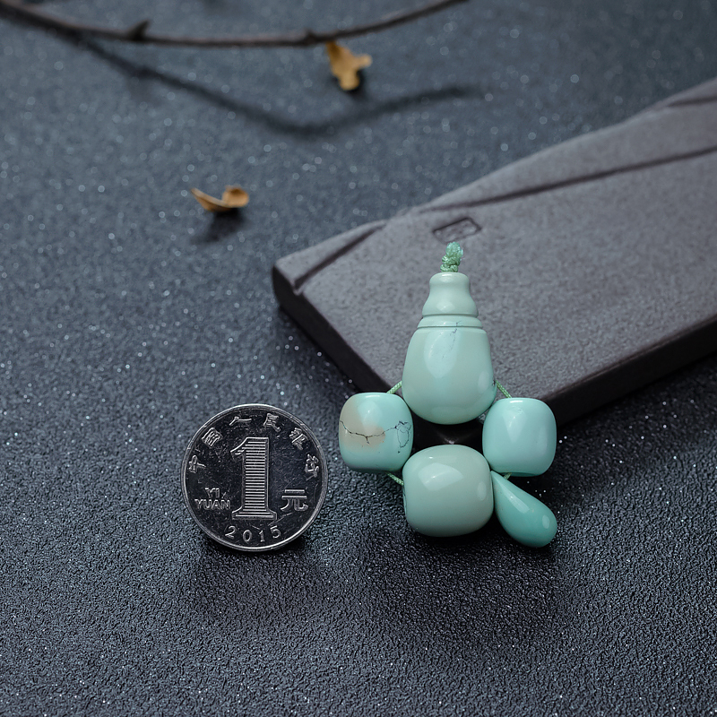 湖北天然绿松石配件套装-红掌柜