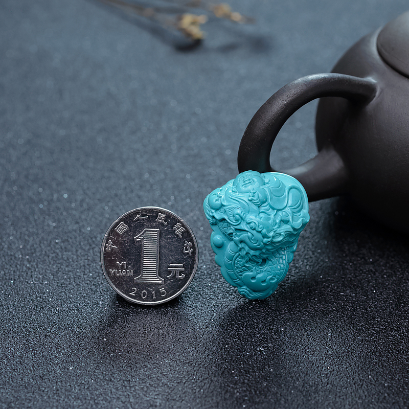 绿松石龙吊坠-红掌柜