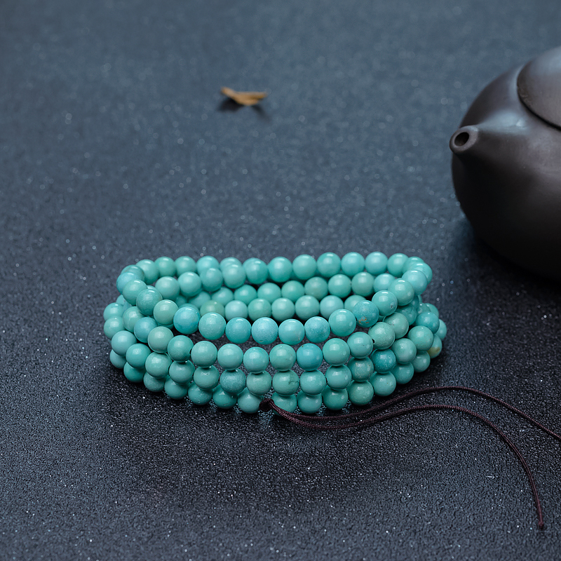 中高瓷蓝绿绿松石长链-红掌柜