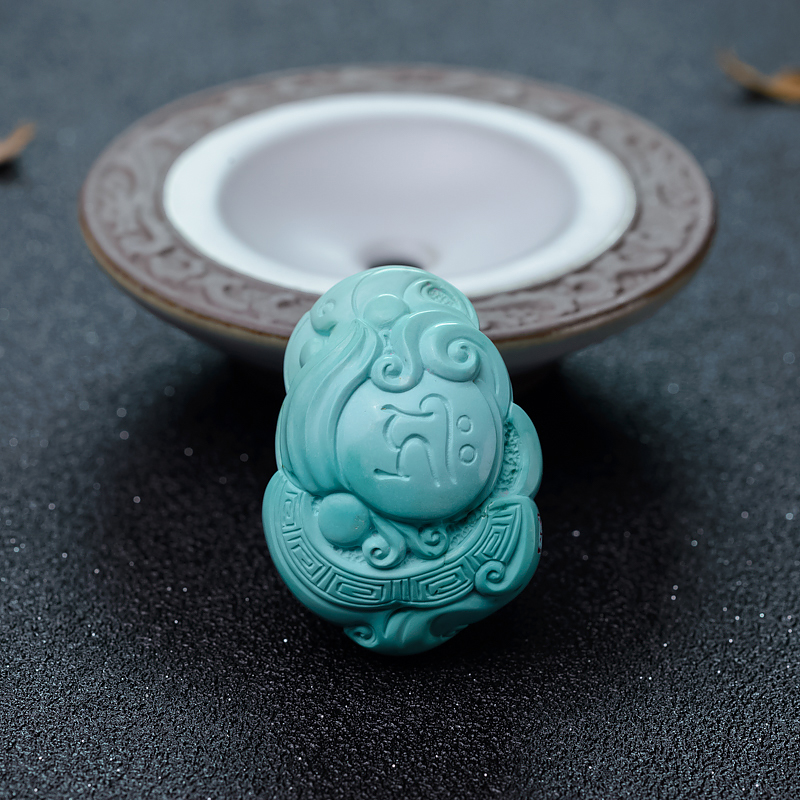 绿松石绿度母吊坠-红掌柜