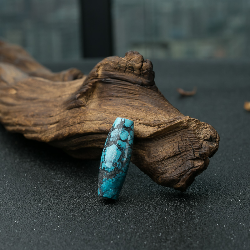 蓝绿松石桶珠-红掌柜