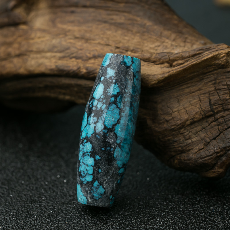 湖北绿松石桶珠-红掌柜