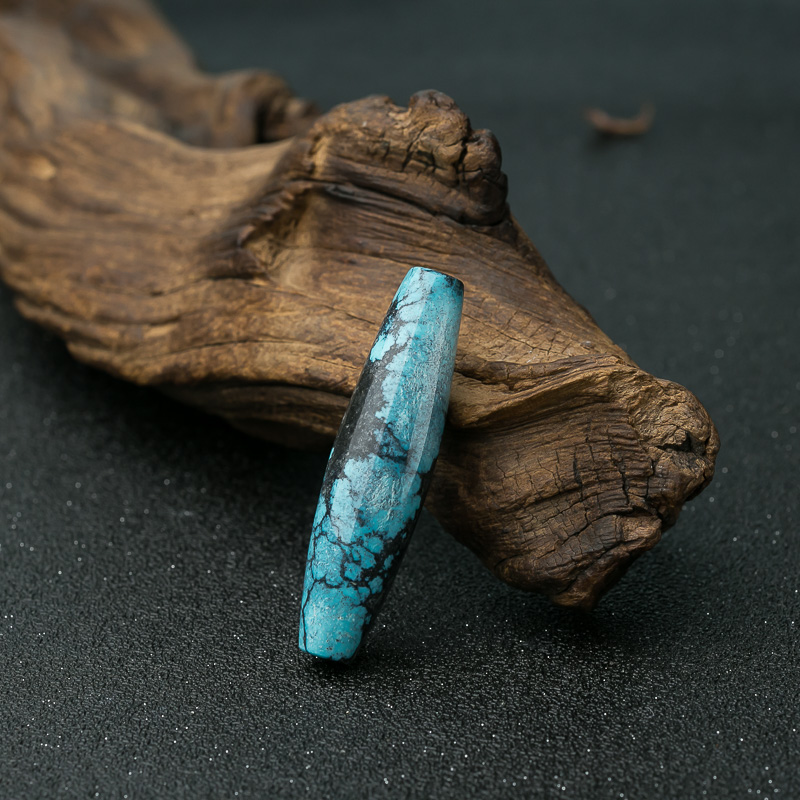 花蓝绿松石桶珠-红掌柜