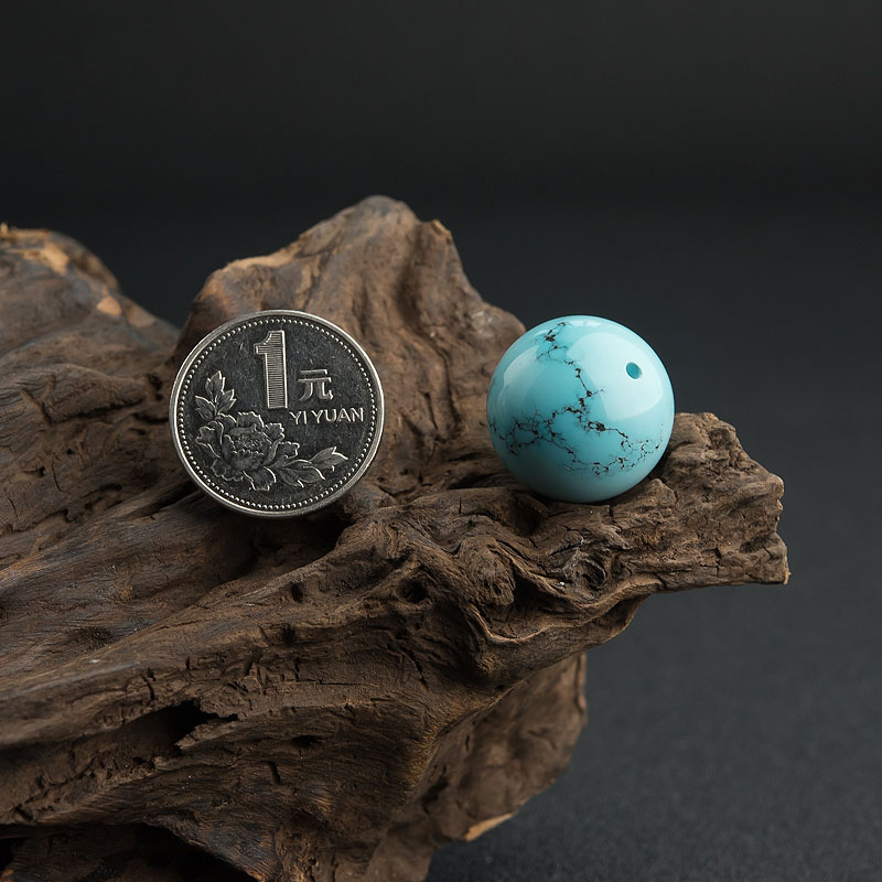 湖北天然绿松石圆珠-红掌柜