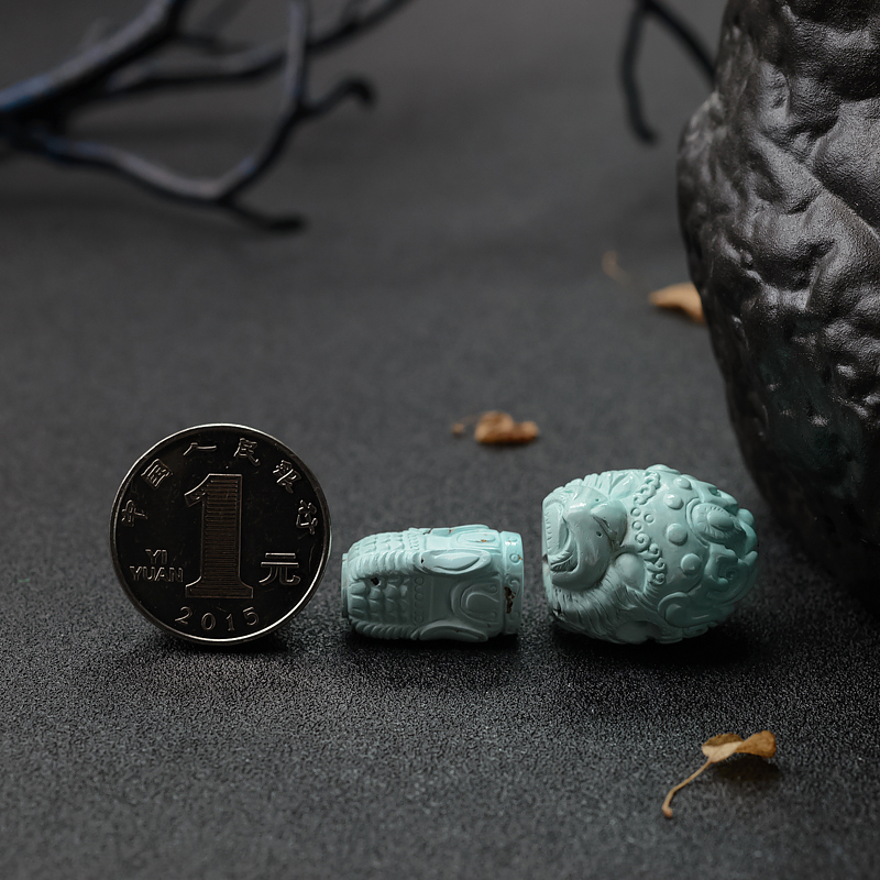 浅蓝绿松石鸟神三通-红掌柜