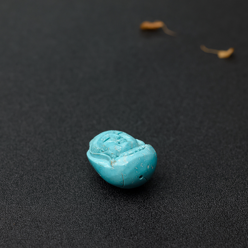 湖北天然中瓷绿松石观音吊坠-红掌柜