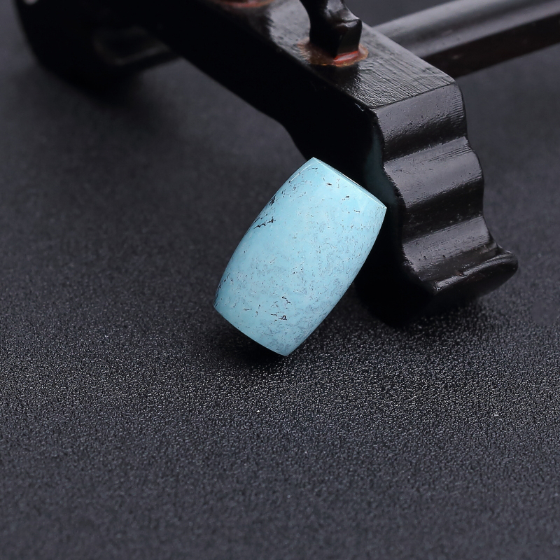 天然蓝绿松石桶珠-红掌柜