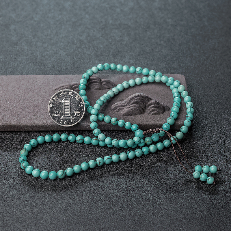 中高瓷蓝绿松石珠链-红掌柜